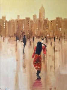 Golden Hour in Nigeria, 36" X 48"