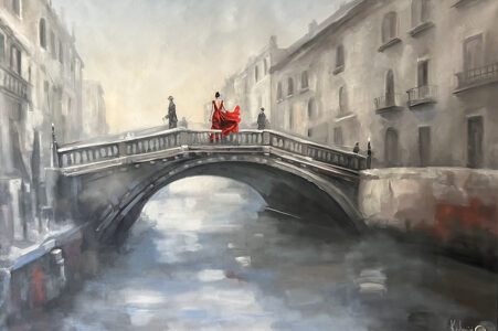 Sunset, Venice Canal, 48" X 72"